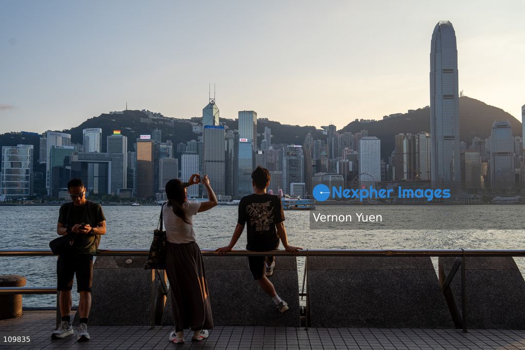 People watching the Hon Kong Skyline on October 26, 2026 in Hong Kong. (Photo by Vernon Yuen/Nexpher Images)
