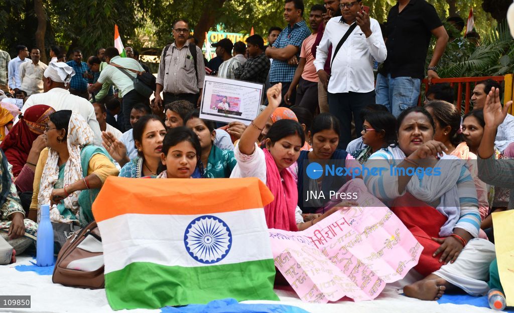 PRAYAGRAJ, INDIA - OCTOBER 27, 2026: Candidates in the PGT-TGT teacher recruitment process staged a protest at the Directorate of Education in Prayagraj to press for their demands. They are seeking the opportunity to take part in the recruitment process under the old set of rules. (Photo by Saurabh Kumar/JNA Press via Nexpher Images)