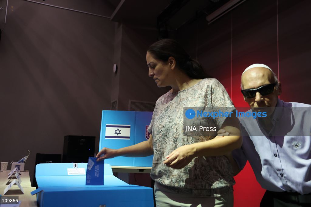 WEST JERUSALEM, OCTOBER 27, 2026: Israeli President Isaac Herzog and voters cast their ballots at a polling station in West Jerusalem during elections for Israel’s parliament, the Knesset. (Photo by Saeed Qaq/JNA Press via Nexpher Images)