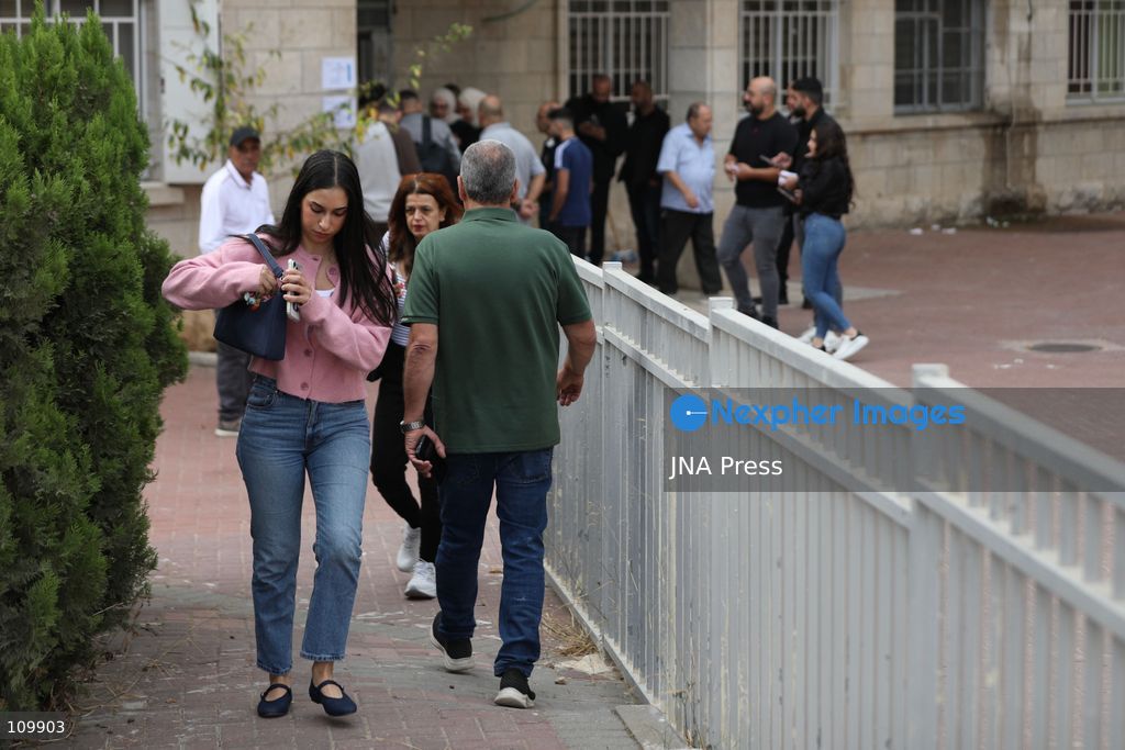 JERUSALEM - OCTOBER 27, 2026: Voters from towns and villages surrounding the city headed to the polling station at the Abdullah Bin Al-Hussein School in the Sheikh Jarrah neighbourhood to cast their ballots in the Knesset election. Arab and Jewish voters alike arrived from the early hours of the morning. (Photo by Mohammad hamad/JNA Press via Nexpher Images)