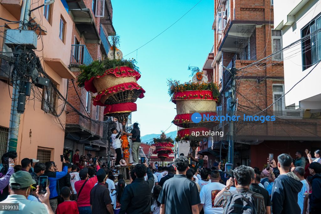 KATHMANDU, NEPAL – OCTOBER 27, 2026: Devotees from the Newar community perform age-old rituals during the traditional Chokte Narayan Jatra(Handigaun Jatra)festival in Handigaun, Kathmandu, Nepal. The annual cultural procession brings together local residents to celebrate heritage, preserve ancient traditions, and foster community unity within the historic Kathmandu Valley. (Photo by ap tolang/Nexpher Images)