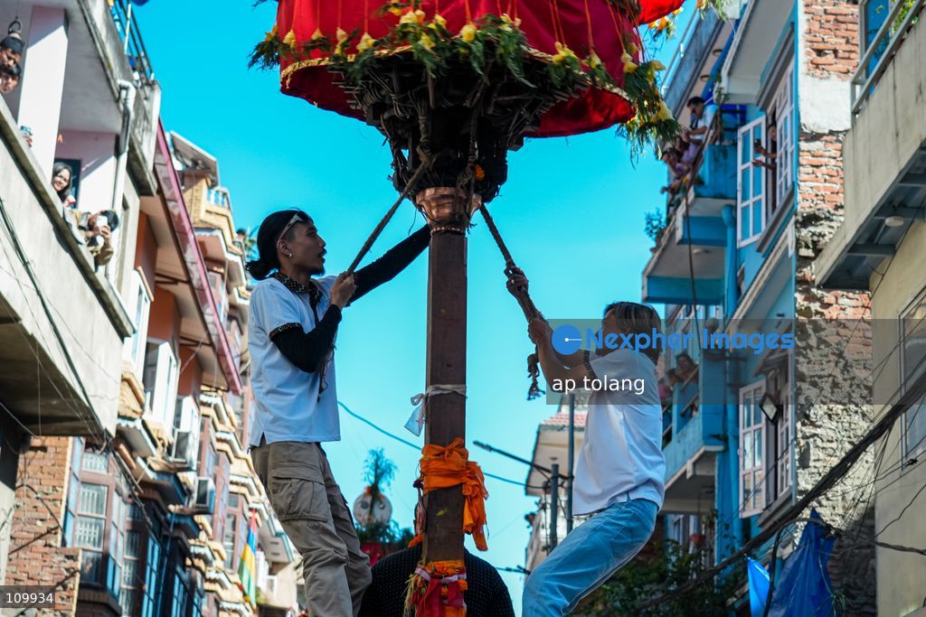 KATHMANDU, NEPAL – OCTOBER 27, 2026: Devotees from the Newar community perform age-old rituals during the traditional Chokte Narayan Jatra(Handigaun Jatra)festival in Handigaun, Kathmandu, Nepal. The annual cultural procession brings together local residents to celebrate heritage, preserve ancient traditions, and foster community unity within the historic Kathmandu Valley. (Photo by ap tolang/Nexpher Images)