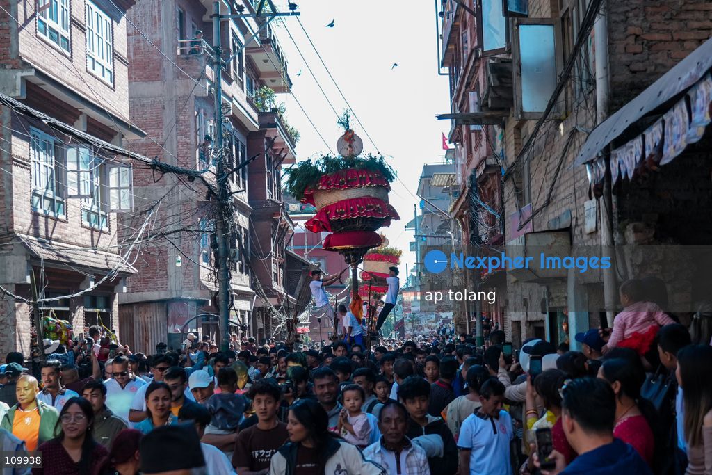 KATHMANDU, NEPAL – OCTOBER 27, 2026: Devotees from the Newar community perform age-old rituals during the traditional Chokte Narayan Jatra(Handigaun Jatra)festival in Handigaun, Kathmandu, Nepal. The annual cultural procession brings together local residents to celebrate heritage, preserve ancient traditions, and foster community unity within the historic Kathmandu Valley. (Photo by ap tolang/Nexpher Images)