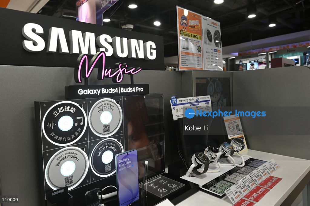 A general view showing Samsung's products displaying at a shop at Central on October 28, 2026 in Hong Kong. (Photo by Kobe Li/Nexpher Images)