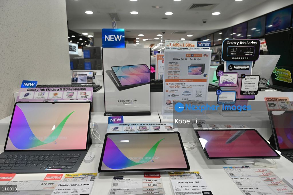 A general view showing Samsung's products displaying at a shop at Central on October 28, 2026 in Hong Kong. (Photo by Kobe Li/Nexpher Images)