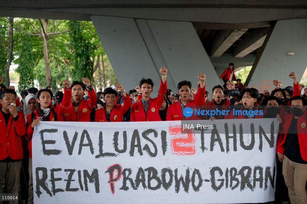 MAKASSAR, INDONESIA – OCTOBER 28, 2026: University students and demonstrators, including NGO representatives, march through central Makassar, South Sulawesi, during a Youth Pledge Day rally. Participants reflected on the spirit of the 1928 Youth Pledge while advocating for democratic integrity and civic rights. (Photo by Muhammad Ishaq/JNA Press via Nexpher Images)