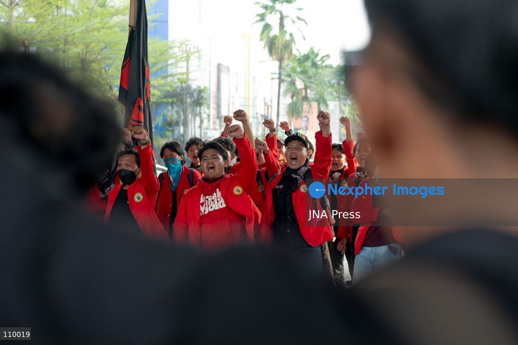 MAKASSAR, INDONESIA – OCTOBER 28, 2026: University students and demonstrators, including NGO representatives, march through central Makassar, South Sulawesi, during a Youth Pledge Day rally. Participants reflected on the spirit of the 1928 Youth Pledge while advocating for democratic integrity and civic rights. (Photo by Muhammad Ishaq/JNA Press via Nexpher Images)