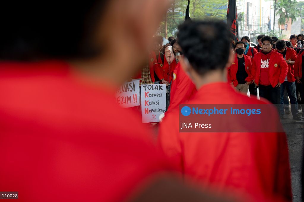 MAKASSAR, INDONESIA – OCTOBER 28, 2026: University students and demonstrators, including NGO representatives, march through central Makassar, South Sulawesi, during a Youth Pledge Day rally. Participants reflected on the spirit of the 1928 Youth Pledge while advocating for democratic integrity and civic rights. (Photo by Muhammad Ishaq/JNA Press via Nexpher Images)