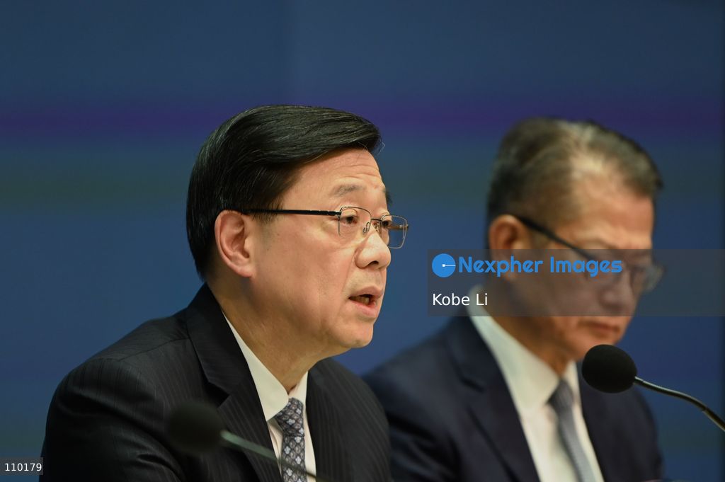 John Lee, The Chief Executive, and relevant officials will hold a press conference to the report of the Independent Committee in relation to the fire at Wang Fuk Court in Tai Po on October 29, 2026 in Hong Kong. (Photo by Kobe Li/Nexpher Images)