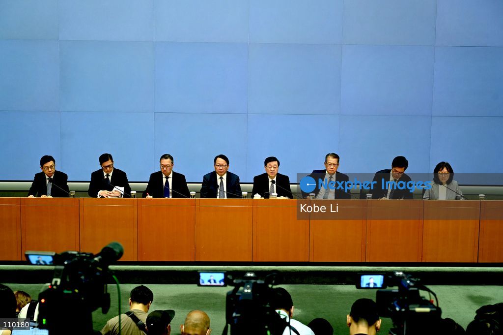 John Lee, The Chief Executive, and relevant officials will hold a press conference to the report of the Independent Committee in relation to the fire at Wang Fuk Court in Tai Po on October 29, 2026 in Hong Kong. (Photo by Kobe Li/Nexpher Images)