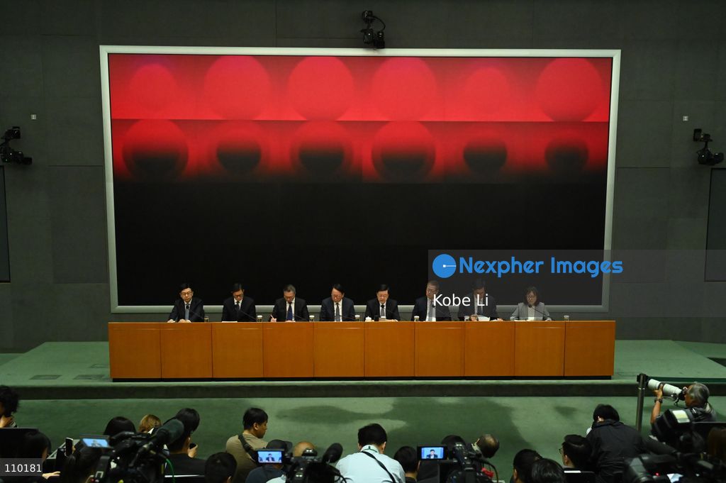 John Lee, The Chief Executive, and relevant officials will hold a press conference to the report of the Independent Committee in relation to the fire at Wang Fuk Court in Tai Po on October 29, 2026 in Hong Kong. (Photo by Kobe Li/Nexpher Images)