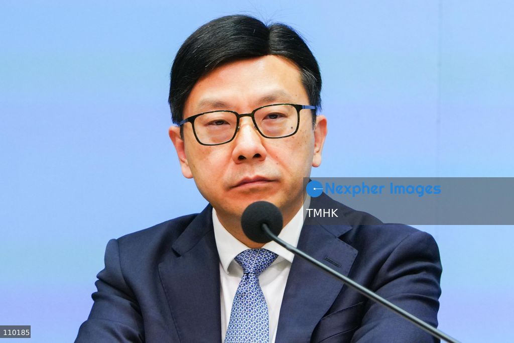 Hong Kong Secretary for Labour and Welfare Chris Sun Yuk-han attends a government press conference on the release of the independent inquiry report into the deadly Wang Fuk Court fire at the Central Government Offices in Hong Kong on October 29, 2026. (Photo by Zulu Lo/TMHK via Nexpher Images)