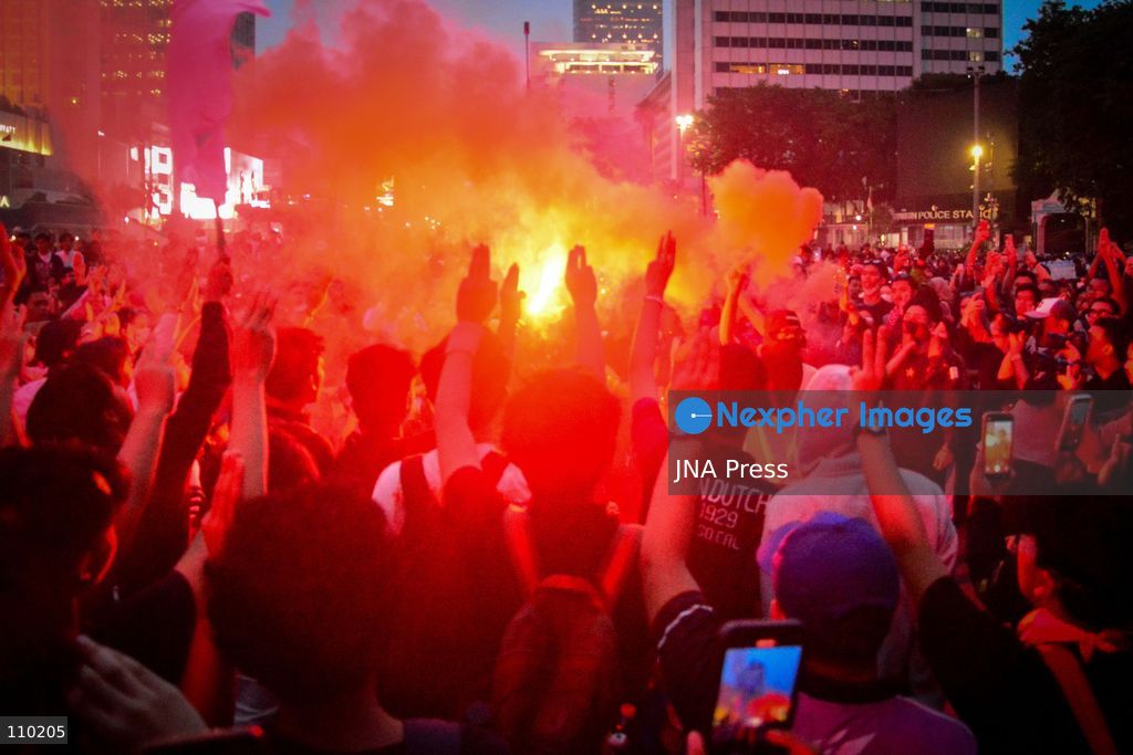 JAKARTA, INDONESIA - OCTOBER 28, 2026: Demonstrators gather at Bundaran HI in central Jakarta, during a protest marking Youth Pledge Day. Protesters demand for national disaster status of forest and land fires, review of state budget spending including the Free Nutritious Meals programme and Red and White Village Cooperatives, lower education costs, action against corruption, and protection of freedom of expression. (Photo by Ahmad Naufal Oktavian/JNA Press via Nexpher Images)