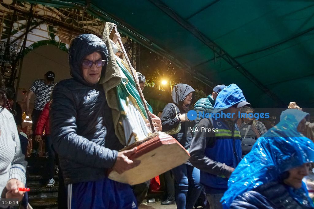 MEXICO CITY, MEXICO - OCTOBER 28, 2026: Believers and worshippers visit the Church of San Hipólito to celebrate the feast day of Saint Jude Thaddeus. Participants carry images and paintings of the saint and wear attire associated with him. (Photo by Juan Perez Puente/JNA Press via Nexpher Images)