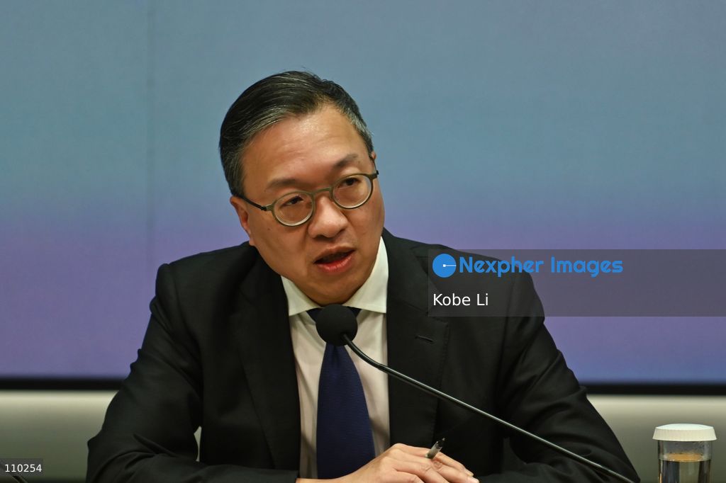 Paul Lam, Secretary for Justice speaking during Hong Kong Chief Executive John Lee, and relevant officials hold a press conference to the report of the Independent Committee in relation to the fire at Wang Fuk Court in Tai Po on October 29, 2026 in Hong Kong. (Photo by Kobe Li/Nexpher Images)