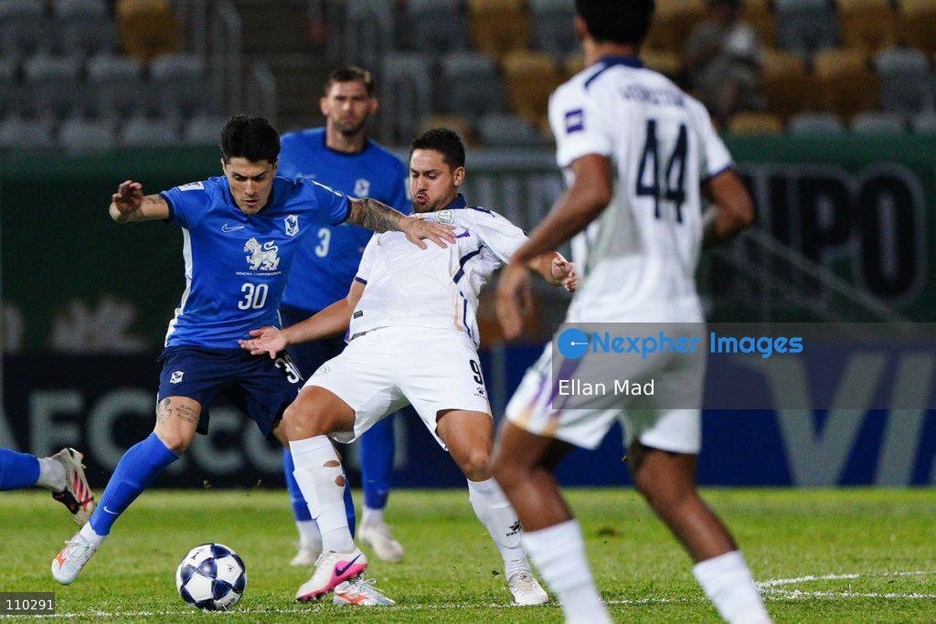 Hugo Rama (No.30), a Galician footballer, and Paulo Sérgio Simionato (No.9), a Brazilian footballer during a game of Tai Po FC VS BG Pathum United, AFC Champions League Two (Group F) on October 29, 2026 in Hong Kong. (Photo by Ellan Mad/Nexpher Images)