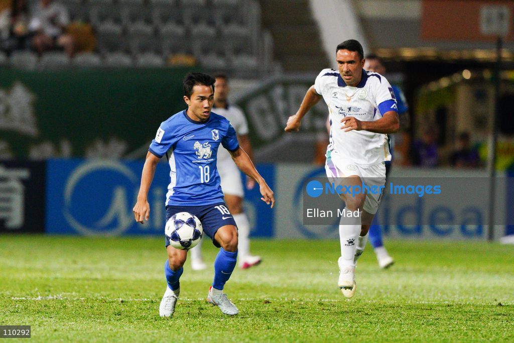 Chanathip Songkrasin (No.18), a Thai footballer, and Fernando Augusto Azevedo Pedreira (No.10), a Brazilian footballer during a game of Tai Po FC VS BG Pathum United, AFC Champions League Two (Group F) on October 29, 2026 in Hong Kong. (Photo by Ellan Mad/Nexpher Images)