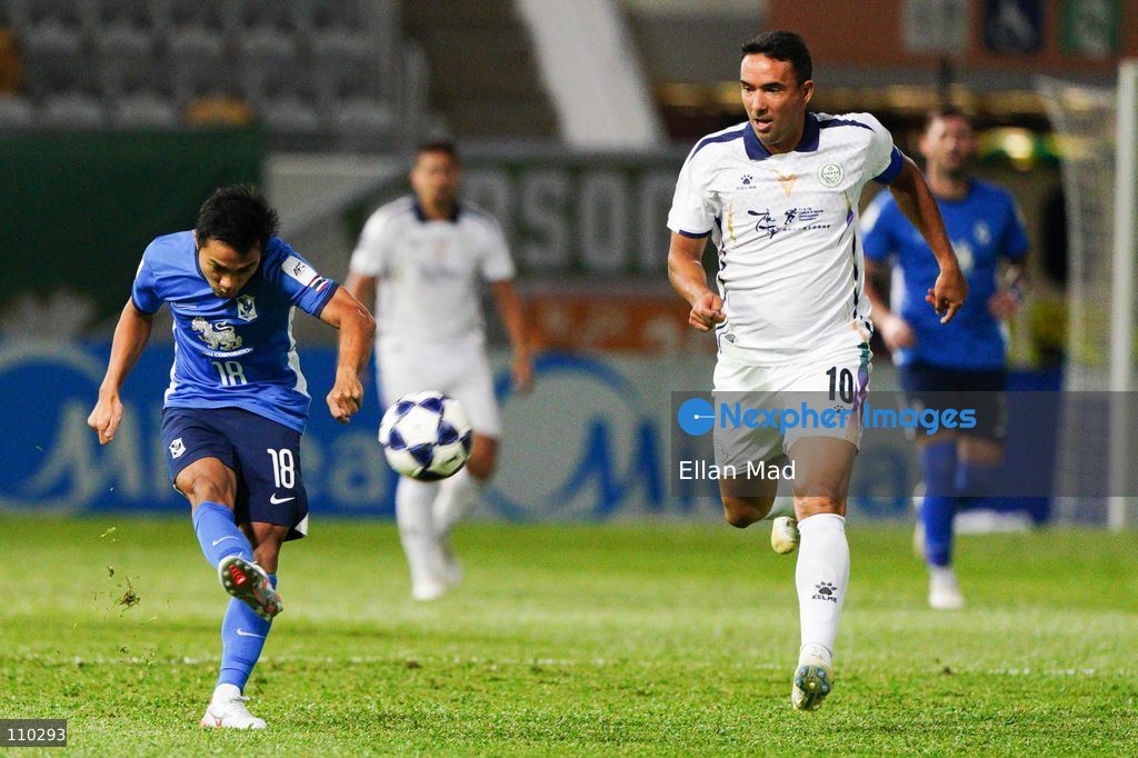 Chanathip Songkrasin (No.18), a Thai footballer, and Fernando Augusto Azevedo Pedreira (No.10), a Brazilian footballer during a game of Tai Po FC VS BG Pathum United, AFC Champions League Two (Group F) on October 29, 2026 in Hong Kong. (Photo by Ellan Mad/Nexpher Images)