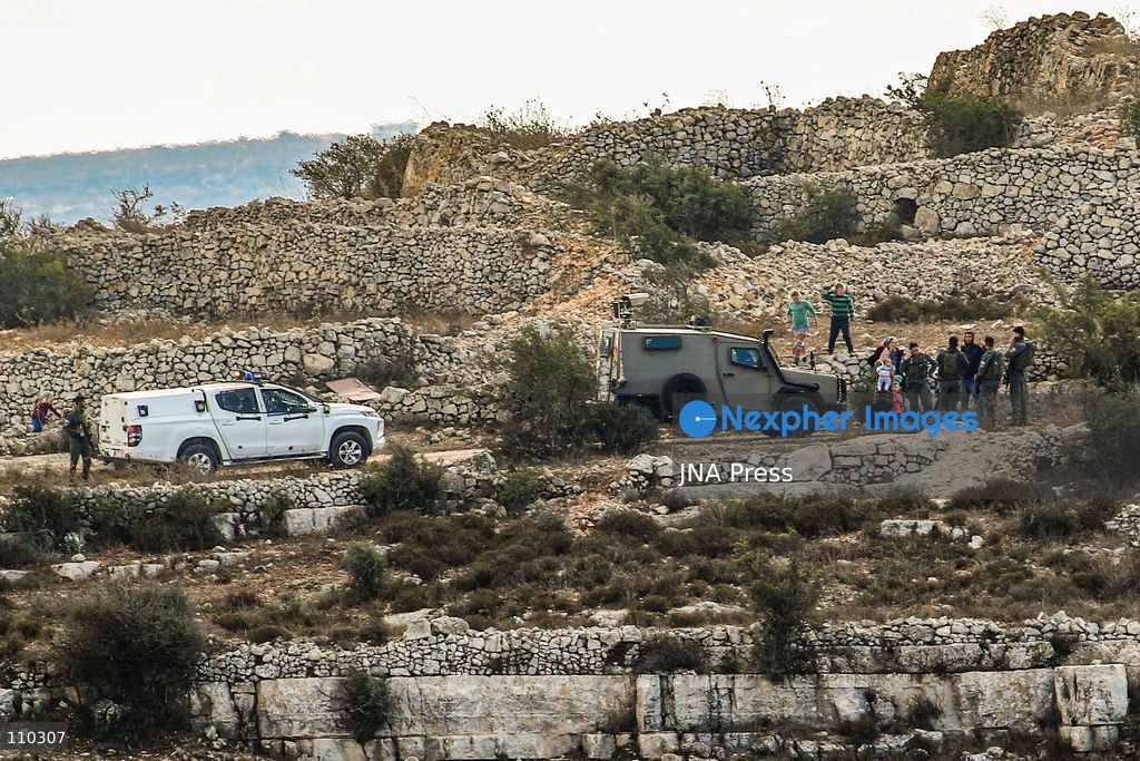ATARA, PALESTINE, OCTOBER 29, 2026: Israeli forces evacuate an illegal settlement outpost built on land belonging to the Palestinian village of Atara, north of Ramallah in the occupied West Bank, for the third time. According to the information provided, settlers have returned to the site after previous evacuations, expanded the outpost and added new caravans. The repeated evacuations and subsequent returns highlight the ongoing dispute over land in the occupied West Bank and the continued establishment and expansion of Israeli settler outposts on Palestinian-owned land. (Photo by Salman Mohsen Alkhatib/JNA Press via Nexpher Images)