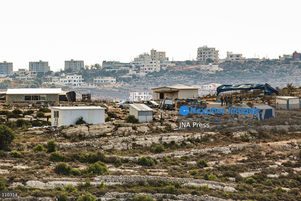 ATARA, PALESTINE, OCTOBER 29, 2026: Israeli forces evacuate an illegal settlement outpost built on land belonging to the Palestinian village of Atara, north of Ramallah in the occupied West Bank, for the third time. According to the information provided, settlers have returned to the site after previous evacuations, expanded the outpost and added new caravans. The repeated evacuations and subsequent returns highlight the ongoing dispute over land in the occupied West Bank and the continued establishment and expansion of Israeli settler outposts on Palestinian-owned land. (Photo by Salman Mohsen Alkhatib/JNA Press via Nexpher Images)