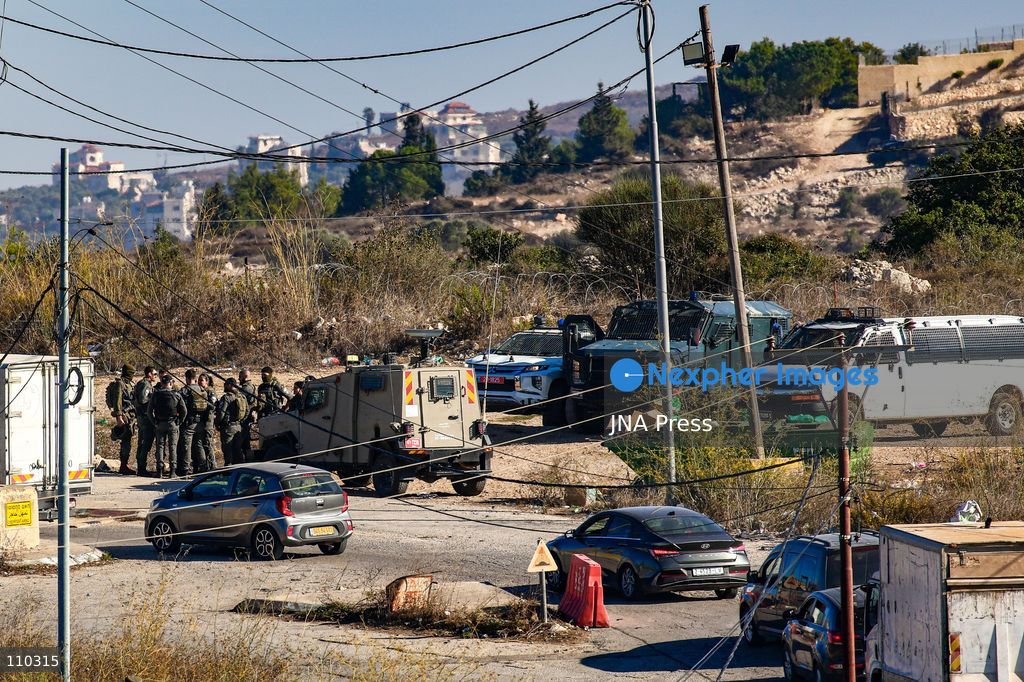 ATARA, PALESTINE, OCTOBER 29, 2026: Israeli forces evacuate an illegal settlement outpost built on land belonging to the Palestinian village of Atara, north of Ramallah in the occupied West Bank, for the third time. According to the information provided, settlers have returned to the site after previous evacuations, expanded the outpost and added new caravans. The repeated evacuations and subsequent returns highlight the ongoing dispute over land in the occupied West Bank and the continued establishment and expansion of Israeli settler outposts on Palestinian-owned land. (Photo by Salman Mohsen Alkhatib/JNA Press via Nexpher Images)