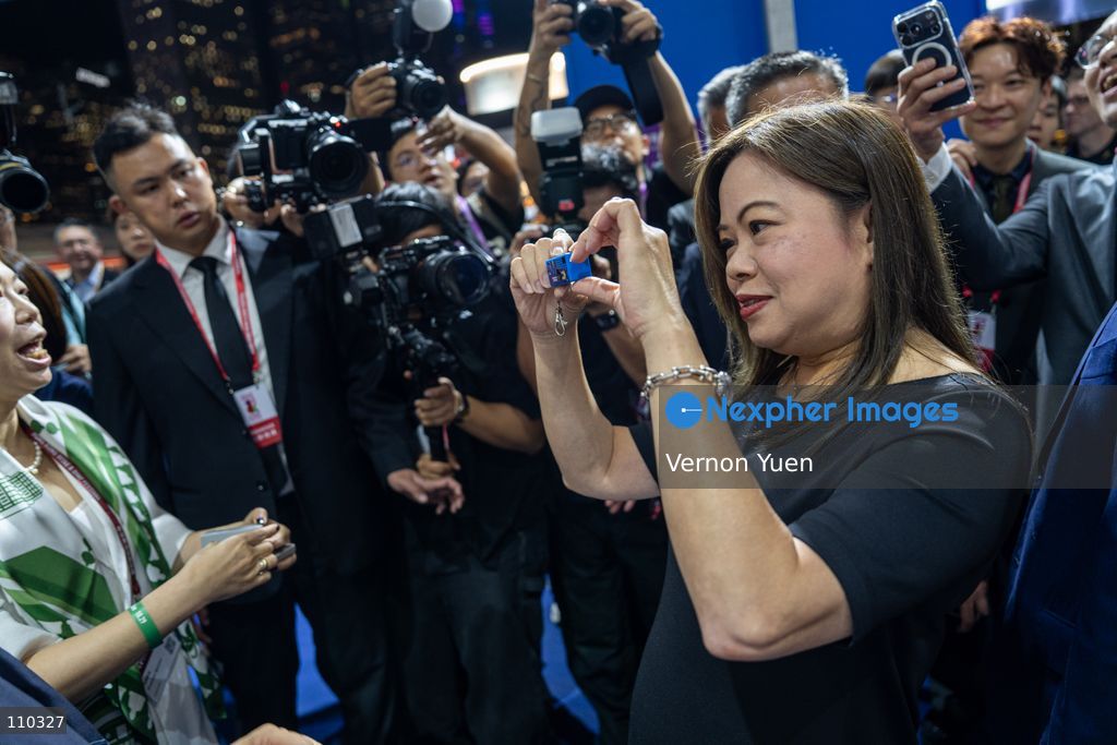 Hong Kong Secretary for Culture, Sports and Tourism, Rosanna Law Shuk-pui using a small camera at the Hong Kong Wine and Dine Festival 2026 on October 29, 2026 in Hong Kong. (Photo by Vernon Yuen/Nexpher Images)