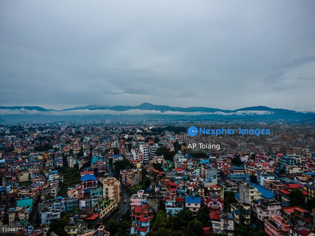 Lalitpur, NEPAL – OCTOBER 30, 2026: An aerial view shows the cityscape under rainy skies in Lalitpur, Nepal. Continuous rainfall triggered by the remnants of Cyclone Arnab has blanketed the Kathmandu Valley, disrupting daily activities and leaving urban areas under persistent cloudy and wet conditions. (Photo by AP Tolang/Nexpher Images)