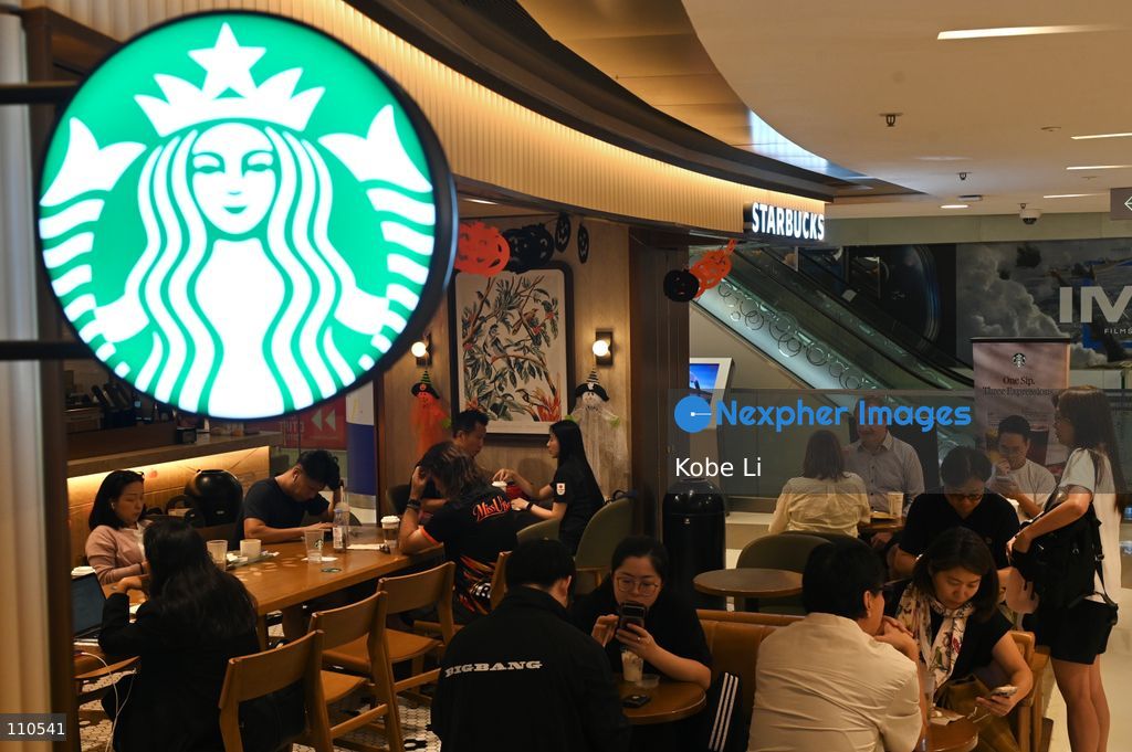 A general view showing visitors at Starbucks shop on October 30, 2026 in Hong Kong. (Photo by Kobe Li/Nexpher Images)