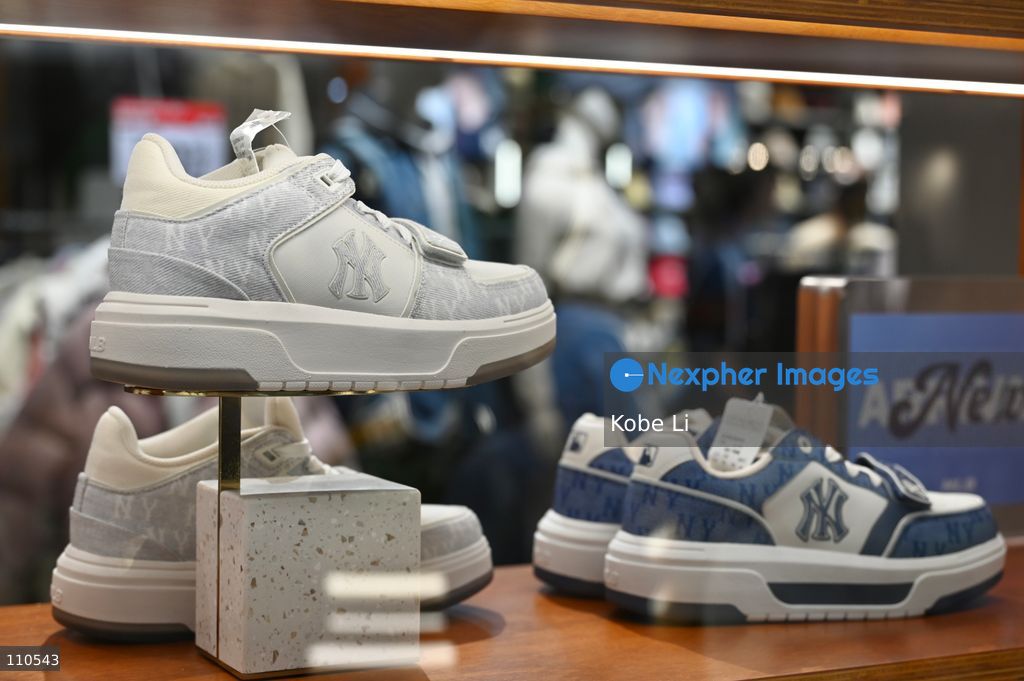 A general view showing some shoes of MLB displaying at shopping mall on October 30, 2026 in Hong Kong. (Photo by Kobe Li/Nexpher Images)