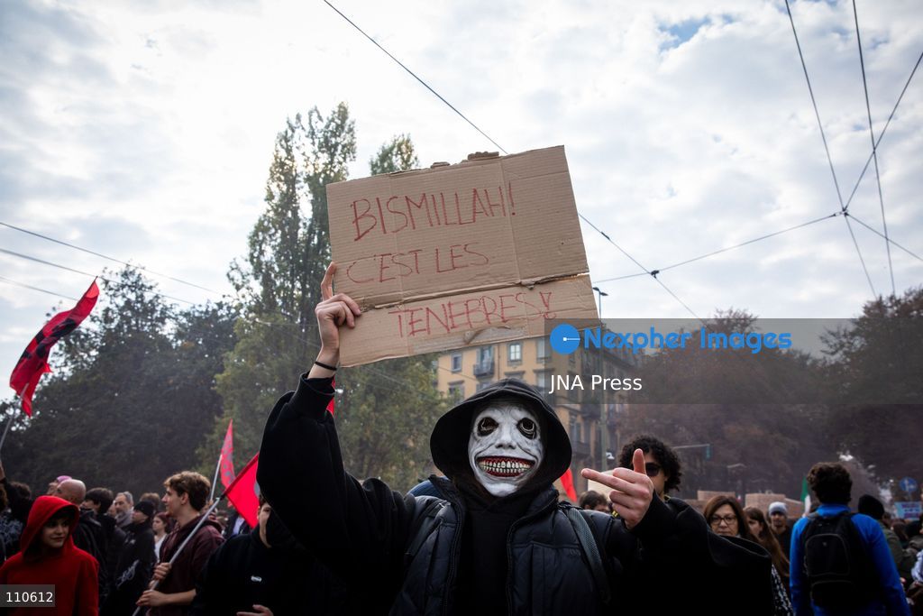 TURIN, ITALY - OCTOBER 30, 2026: Students and workers march through Turin during the general strike. Clashes broke out with police in Piazza Castello. (Photo by Luca Roggero/JNA Press via Nexpher Images)