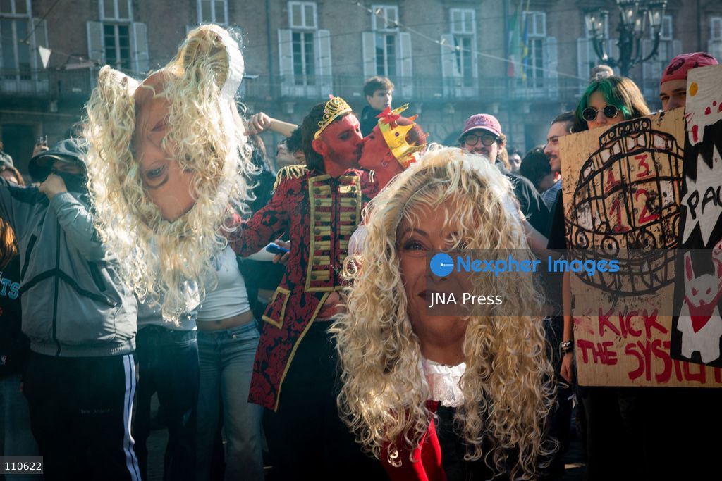 TURIN, ITALY - OCTOBER 30, 2026: Students and workers march through Turin during the general strike. Clashes broke out with police in Piazza Castello. (Photo by Luca Roggero/JNA Press via Nexpher Images)