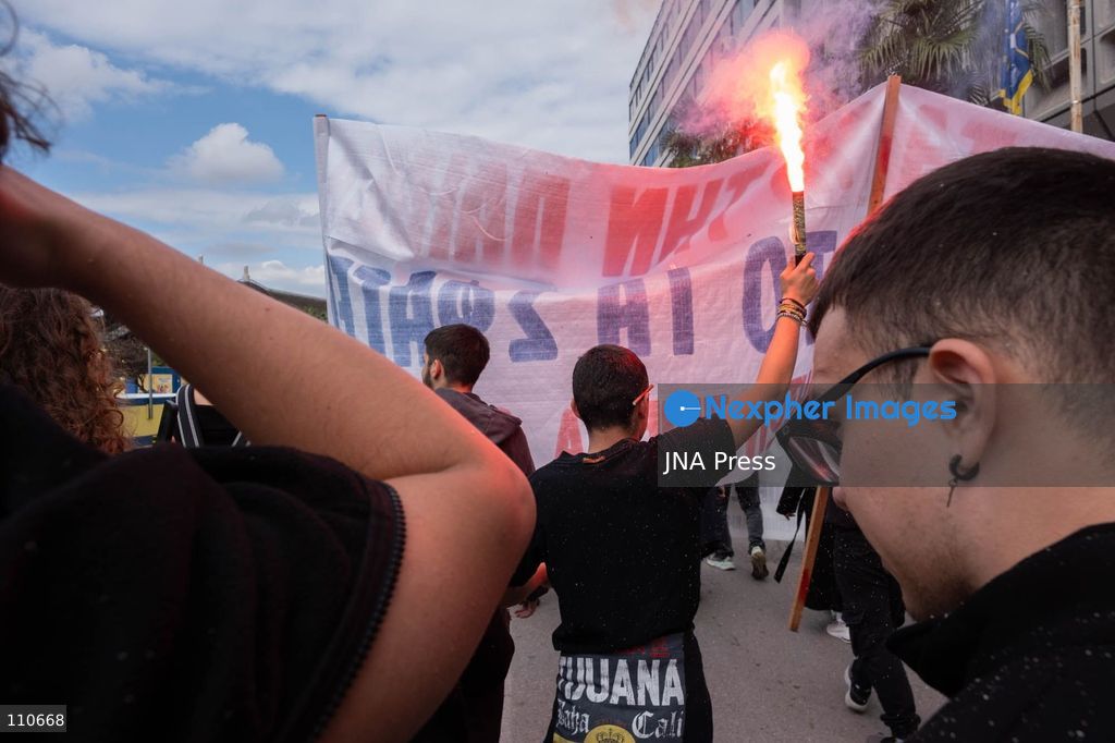 PIRAEUS, GREECE - OCTOBER 30, 2026: Dockworkers, seafarers and trade union members take part in a demonstration at the port of Piraeus during an international day of action involving 113 ports across 22 countries. The strike opposes arms shipments to conflict zones and calls for improved working conditions, better wages and workplace safety. (Photo by Antonis Zouridakis/JNA Press via Nexpher Images)