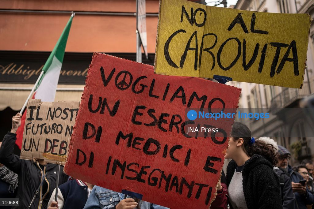 TURIN, ITALY - OCTOBER 30, 2026: Farmers, students and citizens, participate in protest during a national general strike called by the USB trade union. (Photo by Giulia Gorla/JNA Press via Nexpher Images)