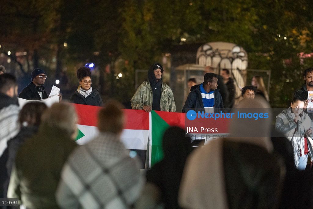BERLIN, GERMANY, OCTOBER 29, 2026: Demonstrators gather in Berlin to commemorate victims of killings in El Fasher and express solidarity with the Sudanese people. Participants call for international attention to Sudan’s ongoing conflict and humanitarian crisis. (Photo by Shrouk Ghonim/JNA Press via Nexpher Images)