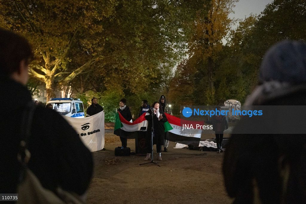 BERLIN, GERMANY, OCTOBER 29, 2026: Demonstrators gather in Berlin to commemorate victims of killings in El Fasher and express solidarity with the Sudanese people. Participants call for international attention to Sudan’s ongoing conflict and humanitarian crisis. (Photo by Shrouk Ghonim/JNA Press via Nexpher Images)