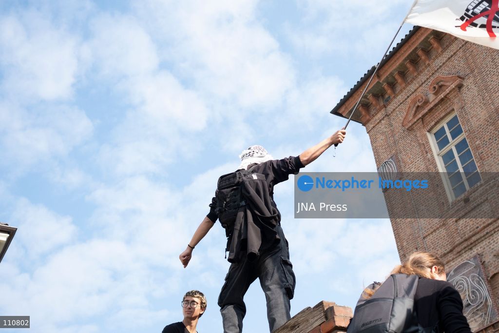 TURIN, ITALY, OCTOBER 30, 2026: Students march through central Turin during a national general strike called by the USB trade union. The student contingent follows a separate route from the main demonstration after departing from an occupied university campus, before gathering in Piazza Castello. (Photo by giulio longo/JNA Press via Nexpher Images)