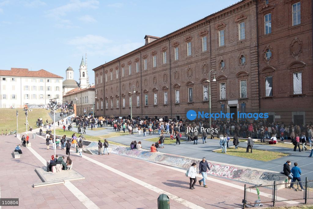 TURIN, ITALY, OCTOBER 30, 2026: Students march through central Turin during a national general strike called by the USB trade union. The student contingent follows a separate route from the main demonstration after departing from an occupied university campus, before gathering in Piazza Castello. (Photo by giulio longo/JNA Press via Nexpher Images)