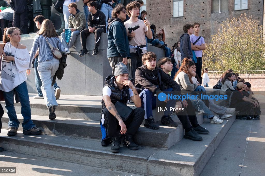 TURIN, ITALY, OCTOBER 30, 2026: Students march through central Turin during a national general strike called by the USB trade union. The student contingent follows a separate route from the main demonstration after departing from an occupied university campus, before gathering in Piazza Castello. (Photo by giulio longo/JNA Press via Nexpher Images)