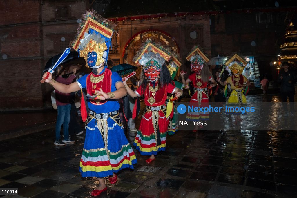 KATHMANDU, NEPAL, OCTOBER 30, 2026: Performers welcome guests with the traditional Mahakali dance and other cultural presentations during the opening ceremony of the Kathmandu Film Festival. Organized by Kathmandu Metropolitan City, the three-day event brings together filmmakers and film industry professionals from Nepal and abroad. (Photo by Ghanashyam Shrestha/JNA Press via Nexpher Images)