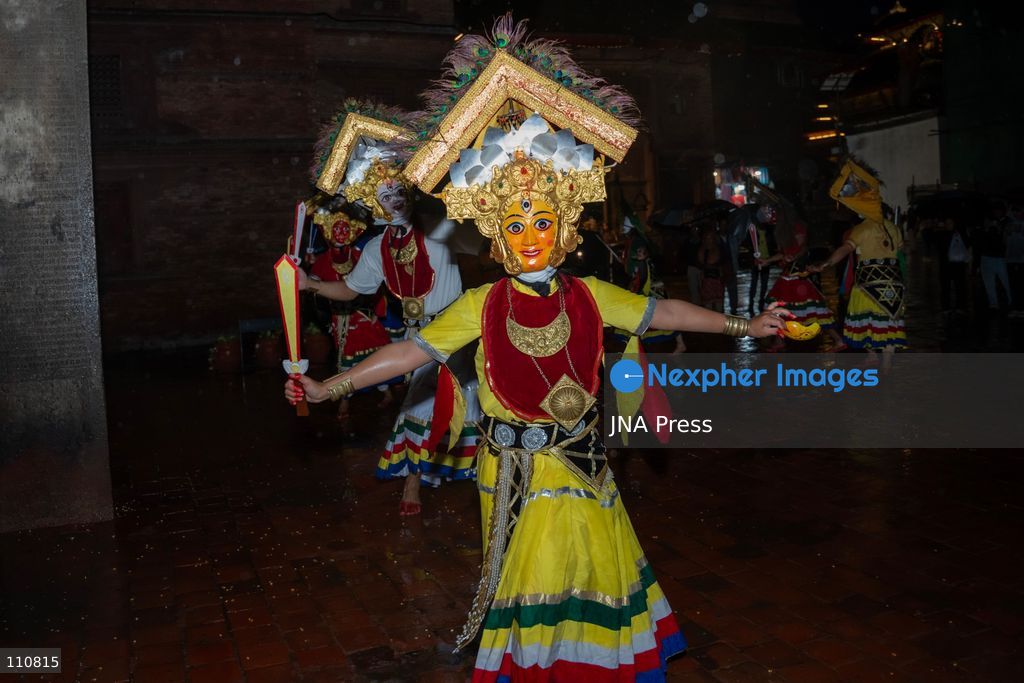 KATHMANDU, NEPAL, OCTOBER 30, 2026: Performers welcome guests with the traditional Mahakali dance and other cultural presentations during the opening ceremony of the Kathmandu Film Festival. Organized by Kathmandu Metropolitan City, the three-day event brings together filmmakers and film industry professionals from Nepal and abroad. (Photo by Ghanashyam Shrestha/JNA Press via Nexpher Images)