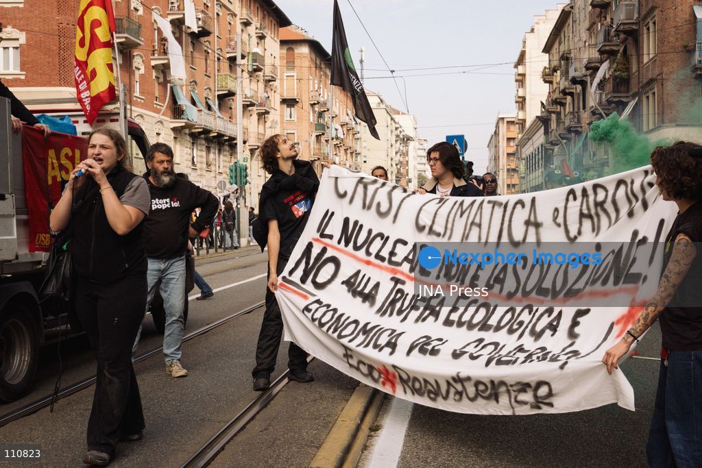 TURIN, ITALY, OCTOBER 30, 2026: Workers and demonstrators march through Turin during a nationwide general strike called by the Unione Sindacale di Base (USB) trade union. Protesters oppose war and rising living costs and demand protection for jobs and the right to strike. (Photo by Chiara Buldrini/JNA Press via Nexpher Images)