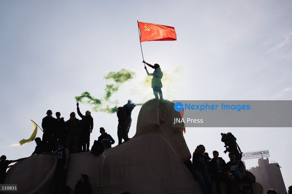 TURIN, ITALY, OCTOBER 30, 2026: Workers and demonstrators march through Turin during a nationwide general strike called by the Unione Sindacale di Base (USB) trade union. Protesters oppose war and rising living costs and demand protection for jobs and the right to strike. (Photo by Chiara Buldrini/JNA Press via Nexpher Images)