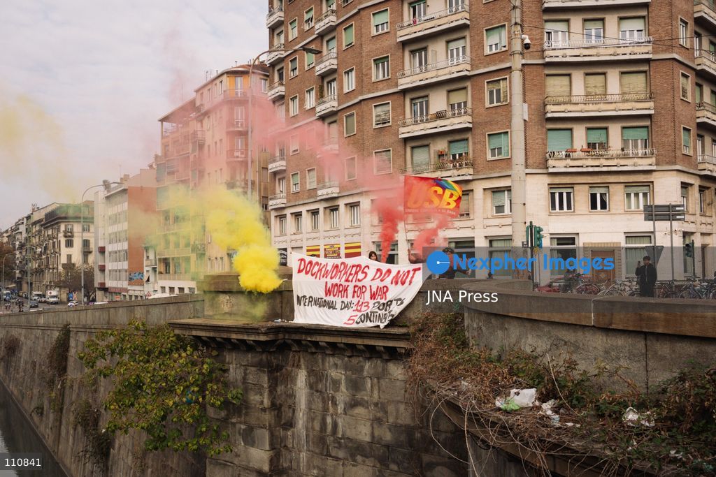 TURIN, ITALY, OCTOBER 30, 2026: Workers and demonstrators march through Turin during a nationwide general strike called by the Unione Sindacale di Base (USB) trade union. Protesters oppose war and rising living costs and demand protection for jobs and the right to strike. (Photo by Chiara Buldrini/JNA Press via Nexpher Images)