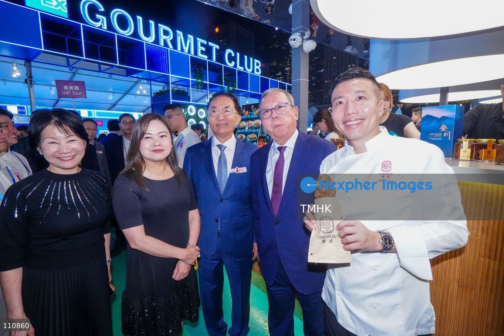 Hong Kong Secretary for Culture, Sports and Tourism Rosanna Law tours the Hong Kong Wine & Dine Festival 2026 at the Central Harbourfront Event Space in Hong Kong on October 29, 2026. The four-day event features more than 340 food and wine booths offering delicacies and beverages from around the world. (Photo by Zulu Lo/TMHK via Nexpher Images)