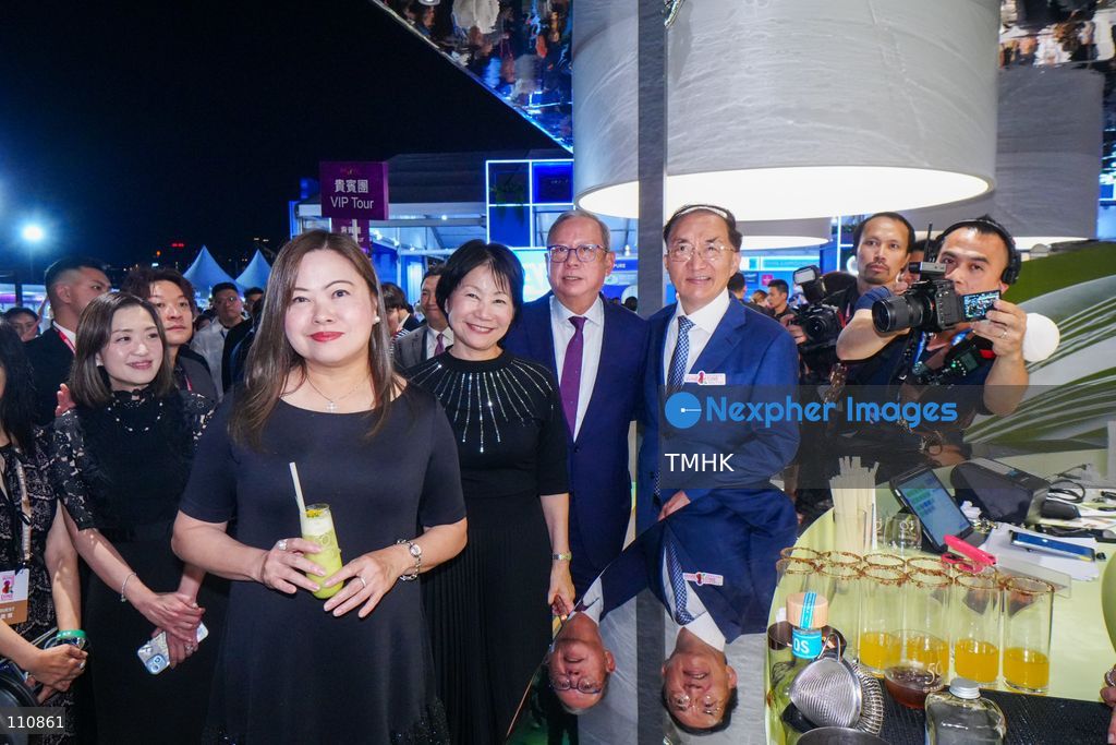 Hong Kong Secretary for Culture, Sports and Tourism Rosanna Law tours the Hong Kong Wine & Dine Festival 2026 at the Central Harbourfront Event Space in Hong Kong on October 29, 2026. The four-day event features more than 340 food and wine booths offering delicacies and beverages from around the world. (Photo by Zulu Lo/TMHK via Nexpher Images)