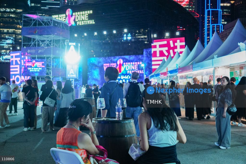 A general view of the Hong Kong Wine & Dine Festival 2026 at the Central Harbourfront Event Space in Hong Kong on October 29, 2026. The four-day festival, organised by the Hong Kong Tourism Board, features more than 340 booths showcasing wines and gourmet food from over 30 countries and regions. (Photo by Zulu Lo/TMHK via Nexpher Images)