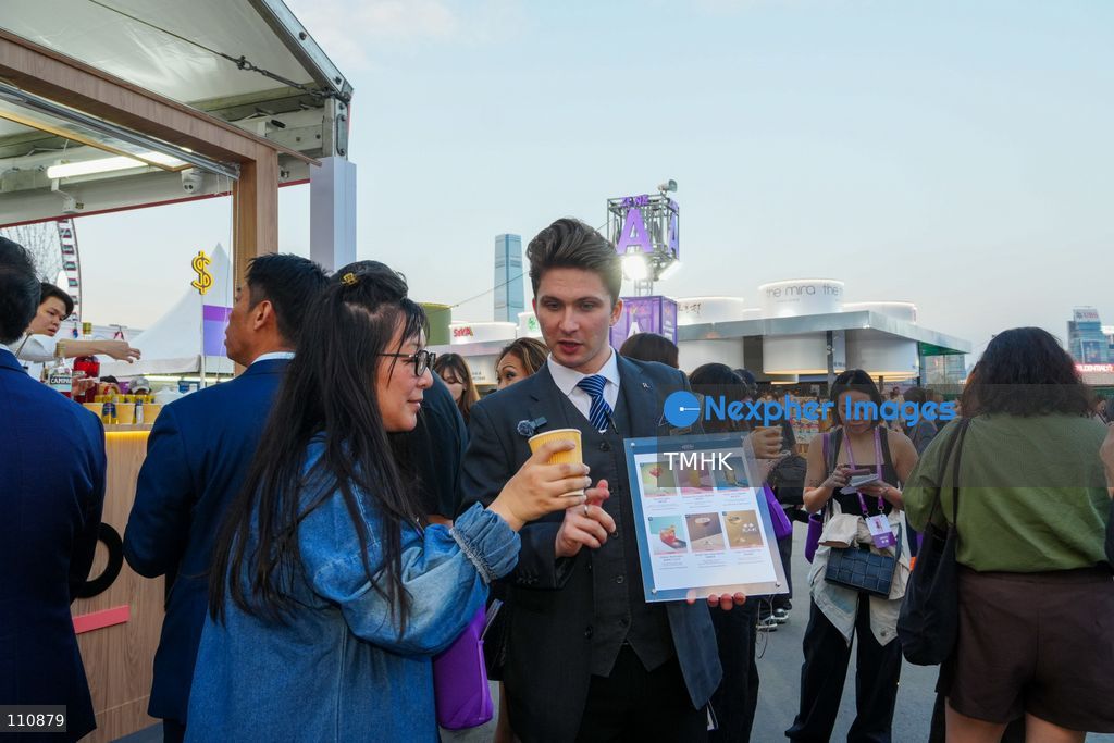 A general view of the Hong Kong Wine & Dine Festival 2026 at the Central Harbourfront Event Space in Hong Kong on October 29, 2026. The four-day festival, organised by the Hong Kong Tourism Board, features more than 340 booths showcasing wines and gourmet food from over 30 countries and regions. (Photo by Zulu Lo/TMHK via Nexpher Images)