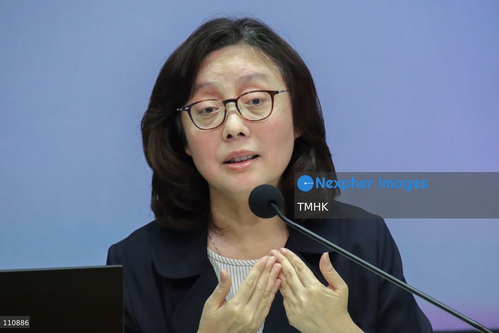 Hong Kong Secretary for Development Bernadette Linn Hon-ho speaks to reporters during a press conference on building maintenance reforms in Hong Kong on October 30, 2026. Linn outlines plans to establish a new building maintenance support and services body to assist property owners with tendering, contractor selection and project supervision. (Photo by Gordon Choi/TMHK via Nexpher Images)