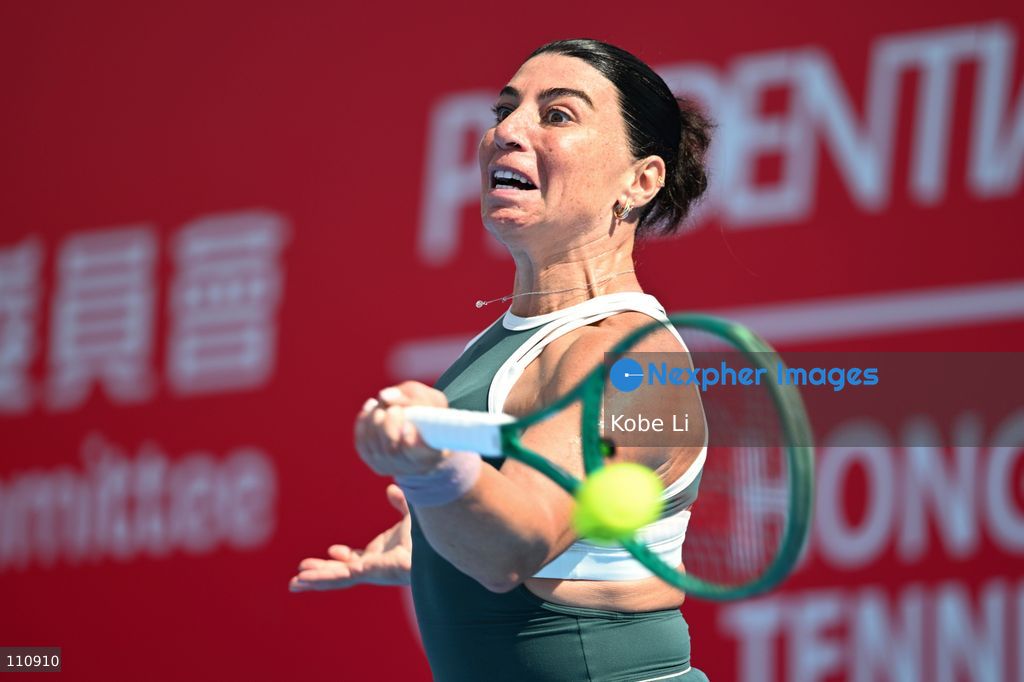 Ekaterine Gorgodze, a Georgian tennis player, during Qualifying of Hong Kong Tennis Open (WTA 250) on October 31, 2026 in Hong Kong. (Photo by Kobe Li/Nexpher Images)