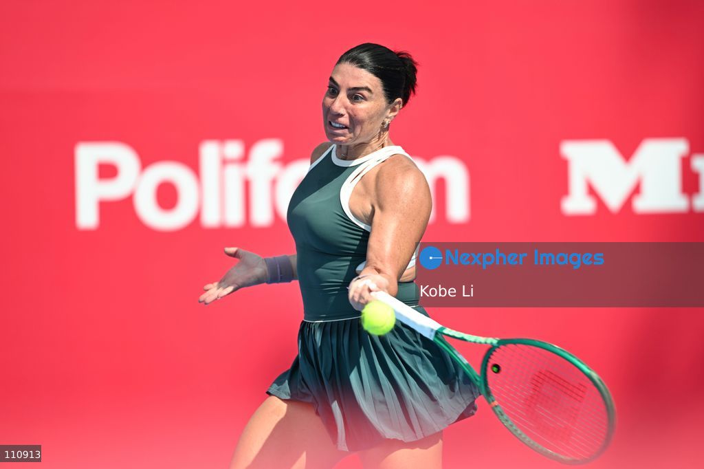 Ekaterine Gorgodze, a Georgian tennis player, during Qualifying of Hong Kong Tennis Open (WTA 250) on October 31, 2026 in Hong Kong. (Photo by Kobe Li/Nexpher Images)
